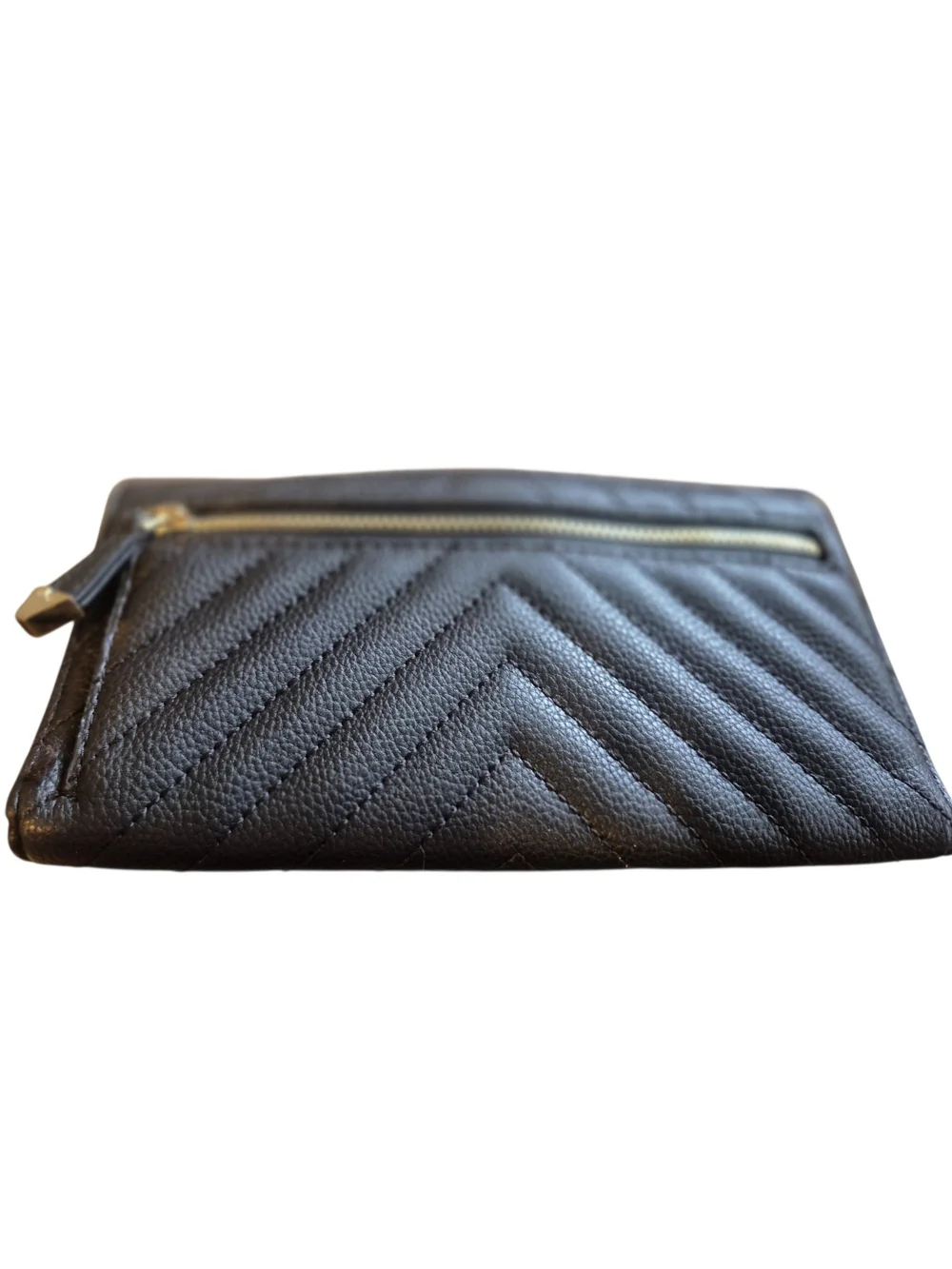 Victoria's Secret Black Quilted Zip Wallet